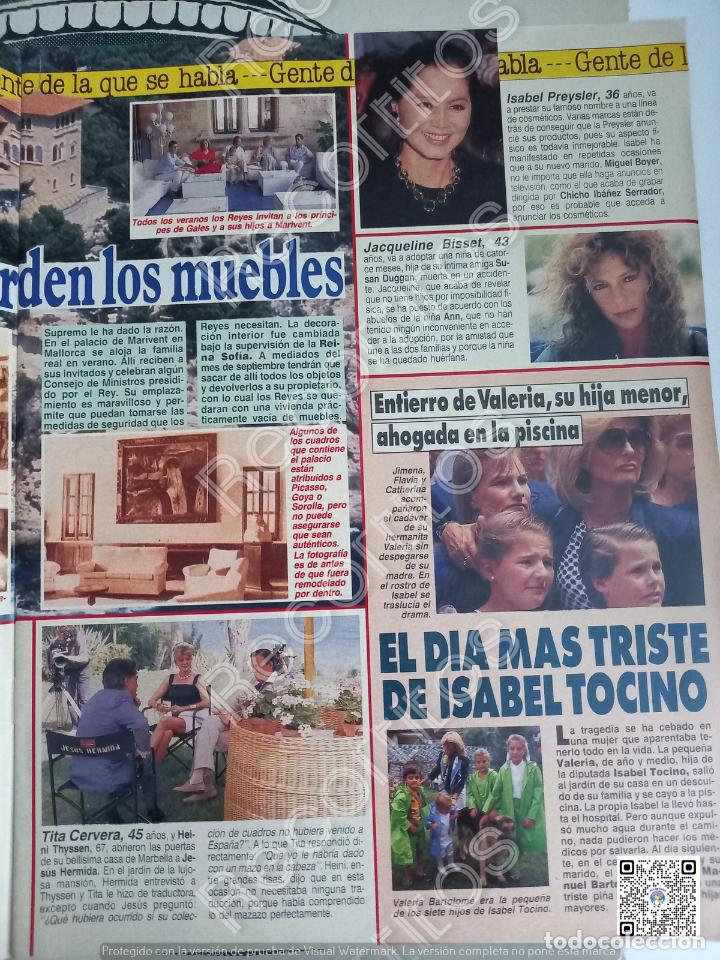 Coleccionismo de Revistas y Peri&oacute;dicos: ISABEL TOCINO PREYSLER TITA CERVERA JOAQUIN PRAT JACQUELINE BISSET MARIVENT