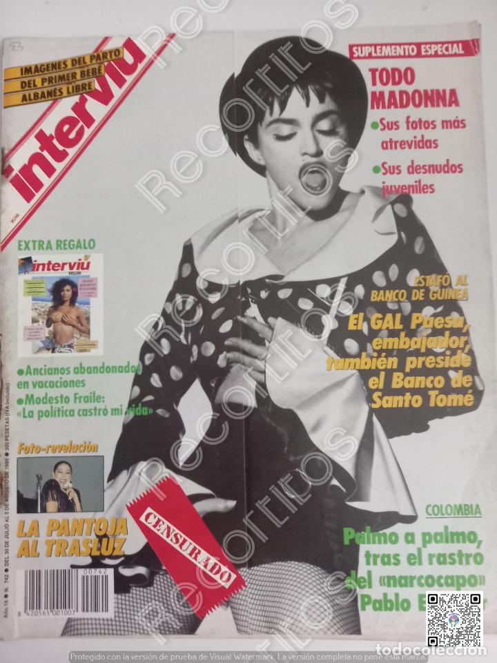 Coleccionismo de Revistas y Peri&oacute;dicos: RECORTE PORTADA DOBLE DE MADONNA CENSURA INMACULATE COLLECTION
