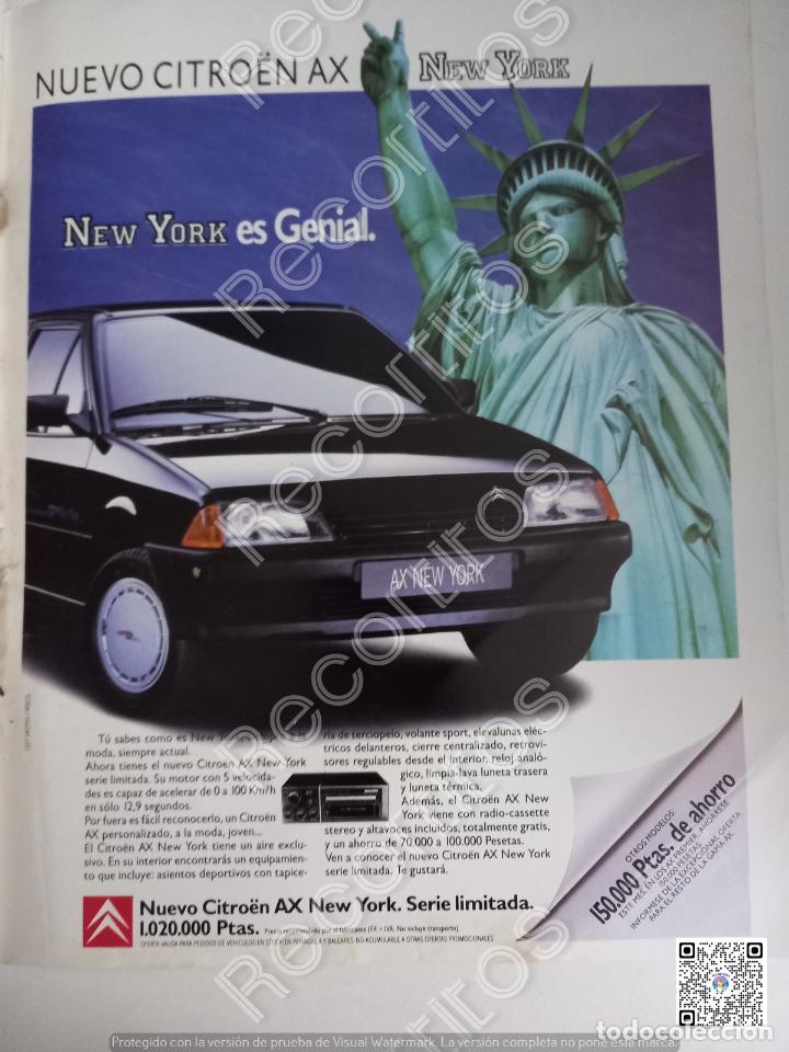 Coleccionismo de Revistas y Peri&oacute;dicos: ANUNCIO PUBLICIDAD CITROEN AX