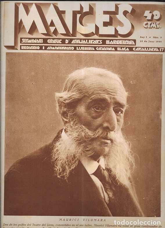 Coleccionismo de revistas y peri&oacute;dicos: Imatges. Setmanari Gr&agrave;fic D'Actualitats Barcelona Any 1 N&uacute;ms 1-2-3 . Juny 1930