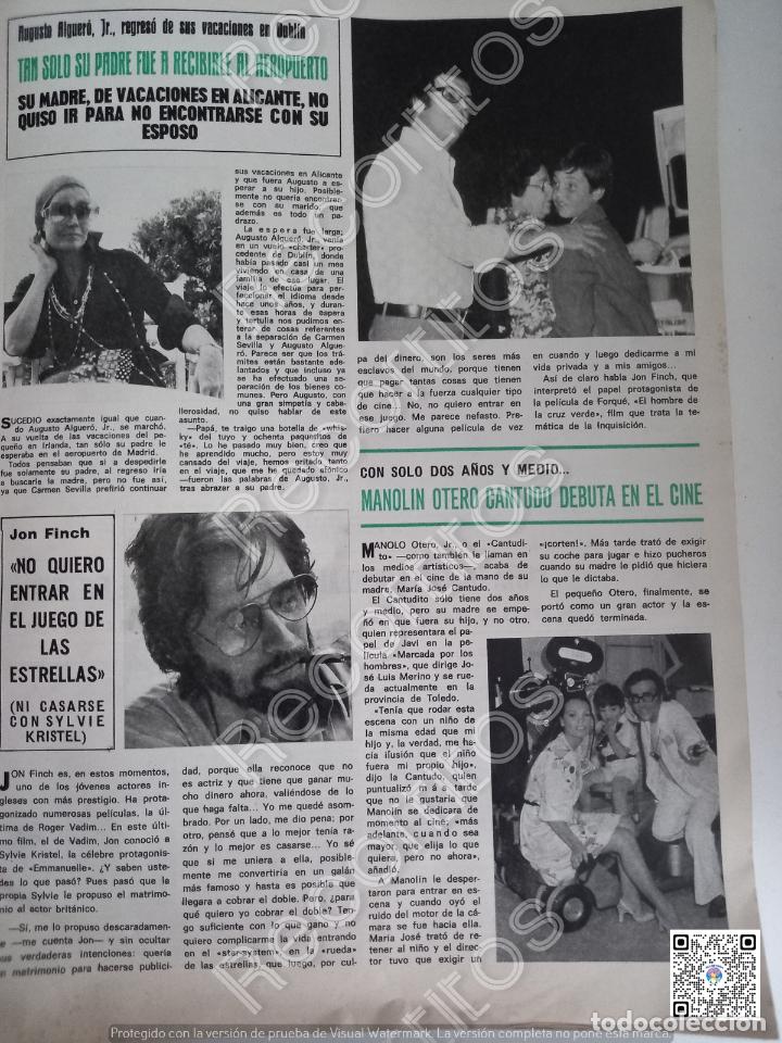 Coleccionismo de Revistas y Peri&oacute;dicos: JON FINCH CARMEN SEVILLA MARIA JOSE CANTUDO MANOLO OTERO