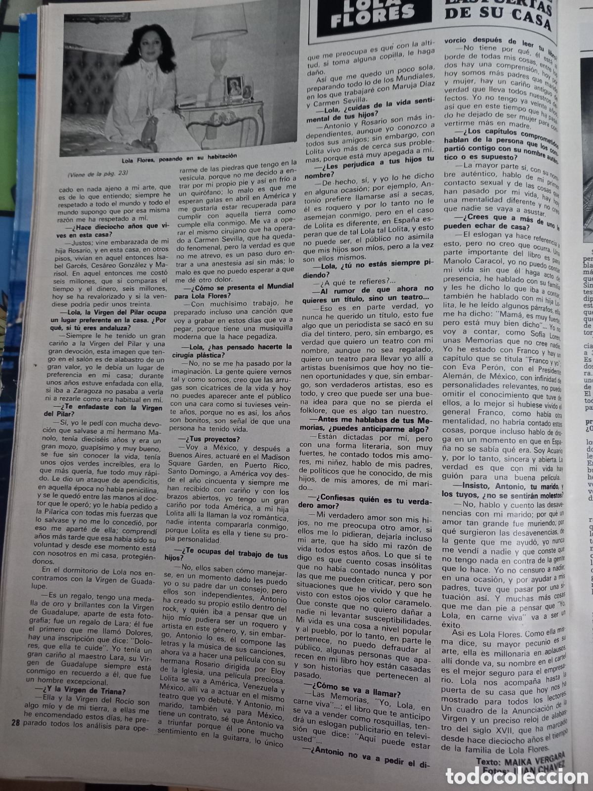Coleccionismo de revistas y peri&oacute;dicos: LOLA FLORES