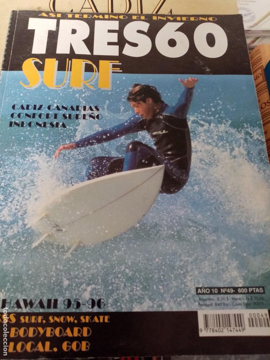 Collection Magazines and Newspapers: TRES60 SURF. Y BODYBOARD. A&Ntilde;O 10 N&ordm; 49. C18L