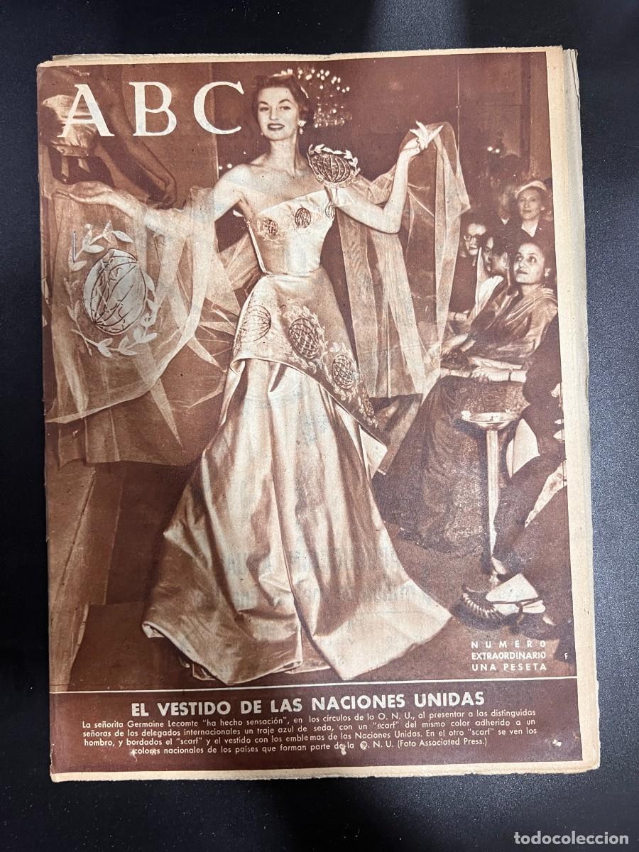 Coleccionismo de Revistas y Peri&oacute;dicos: ABC. DICIEMBRE 1951. N&ordm; 14285. EL VESTIDO DE LAS NACIONES UNIDAS DE GERMAINE LECOMTC. LEER