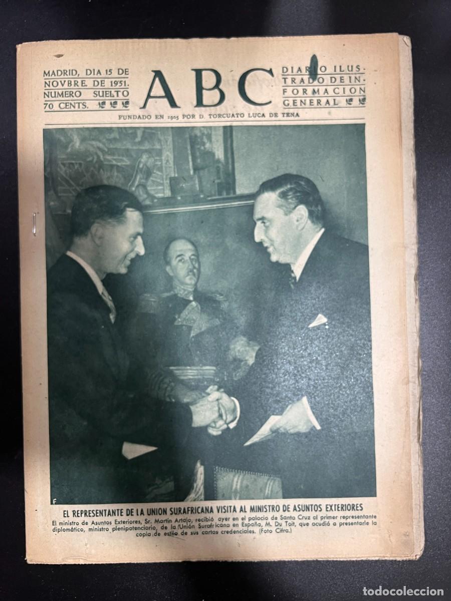 Coleccionismo de revistas y peri&oacute;dicos: ABC. NOVIEMBRE 1951. N&ordm; 14259.REPRESENTANTE DE LA UNION SURAFRICANA Y MINISTRO DE ASUNTOS EXTERIORES