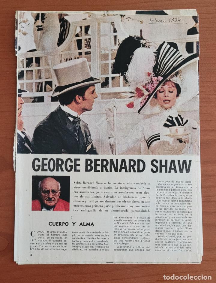 Coleccionismo de Revistas y Peri&oacute;dicos: Recortes Los Domingos del ABC feb-74 George Bernard Shaw I, II y III