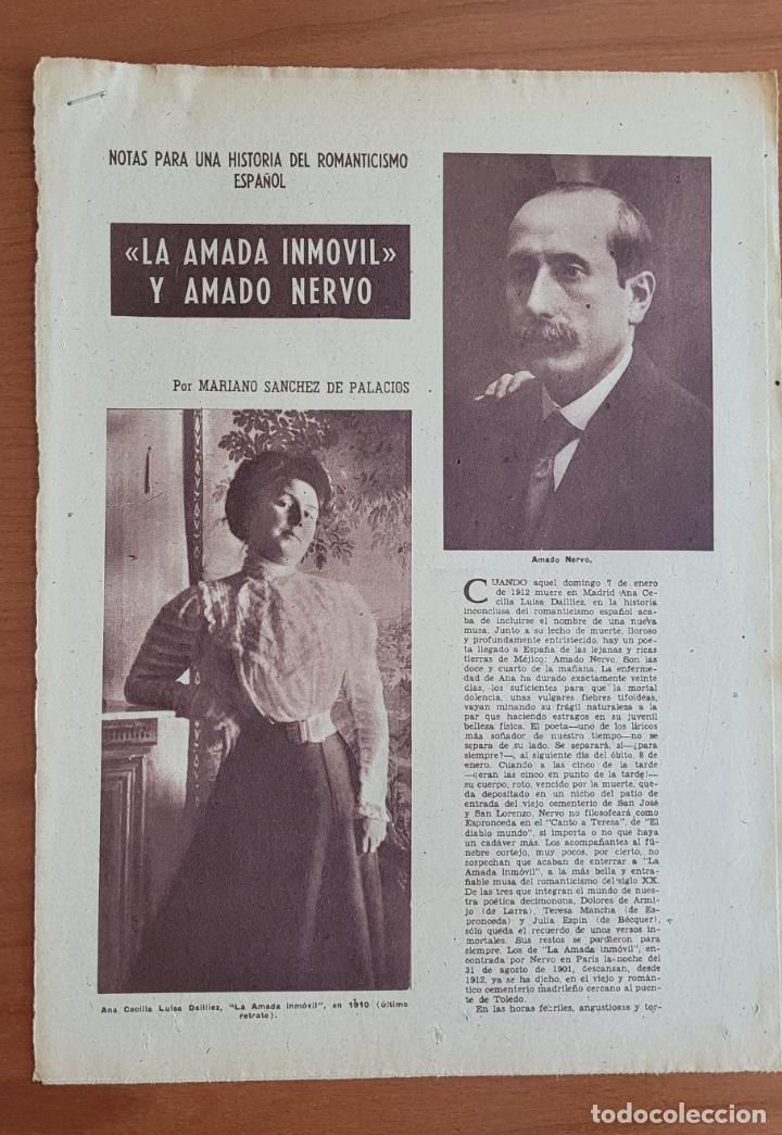 Coleccionismo de Revistas y Peri&oacute;dicos: Recortes ABC La Amada inm&oacute;vil de Amado Nervo (Ana Cecilia Luisa Dailliez)