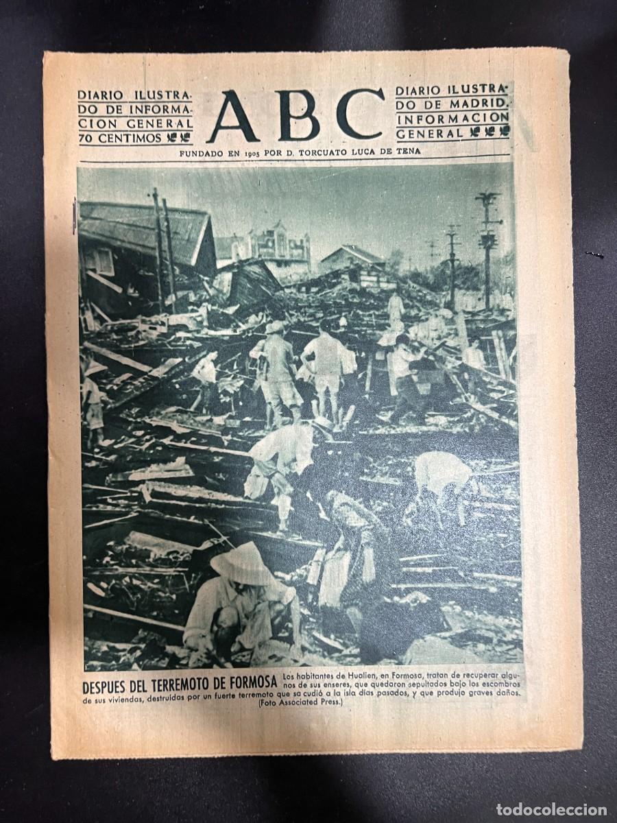 Coleccionismo de Revistas y Peri&oacute;dicos: ABC. NOVIEMBRE 1951. N&ordm; 14249. DESPU&Eacute;S DEL TERREMOTO DE FORMOSA. LEER