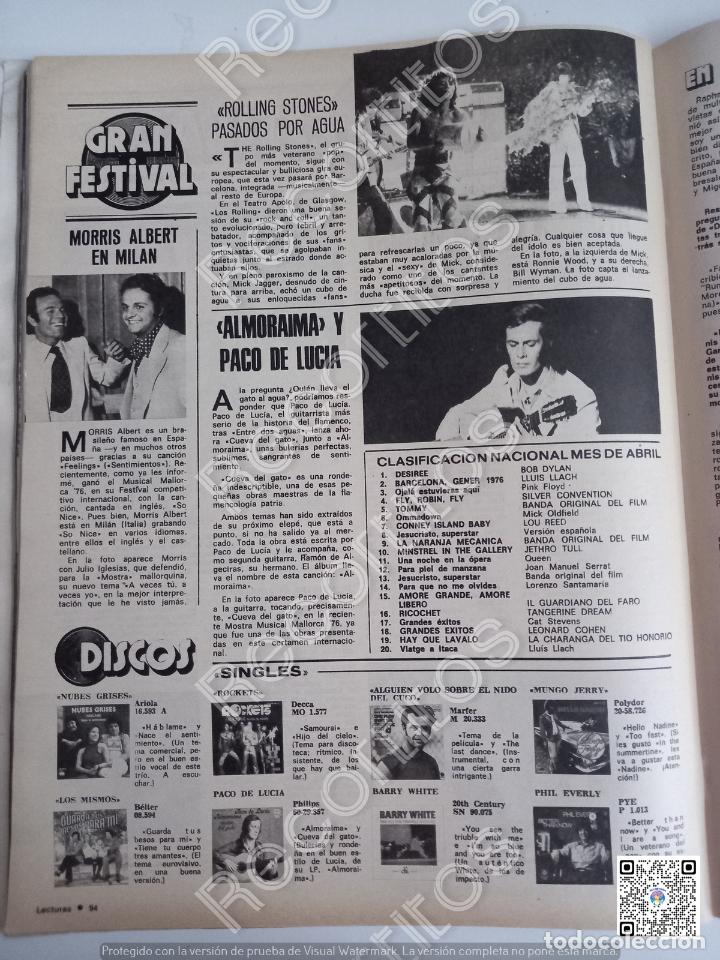 Coleccionismo de Revistas y Peri&oacute;dicos: PACO DE LUCIA JULIO IGLESIAS THE ROLLING STONES MORRIS ALBERT NUBES GRISES