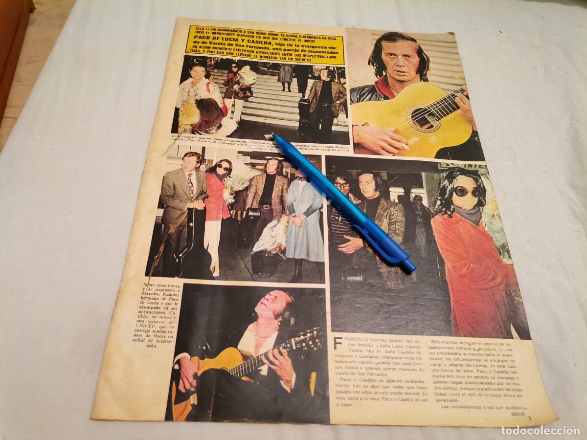 Coleccionismo de revistas y peri&oacute;dicos: PACO DE LUC&Iacute;A Y CASILDA RECORTE REVISTA 2 PAGINAS 1975
