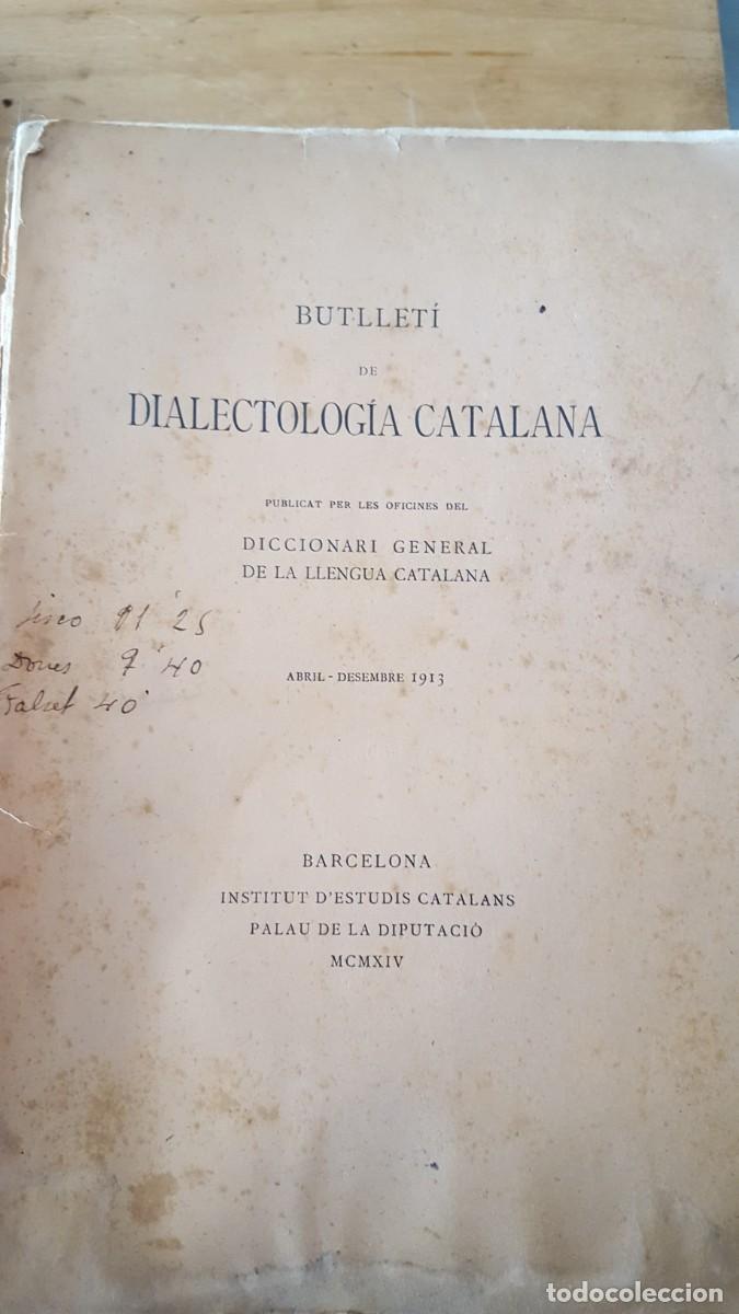 Coleccionismo de revistas y peri&oacute;dicos: DIALECTOLOG&Iacute;A CATALANA - Foto 1