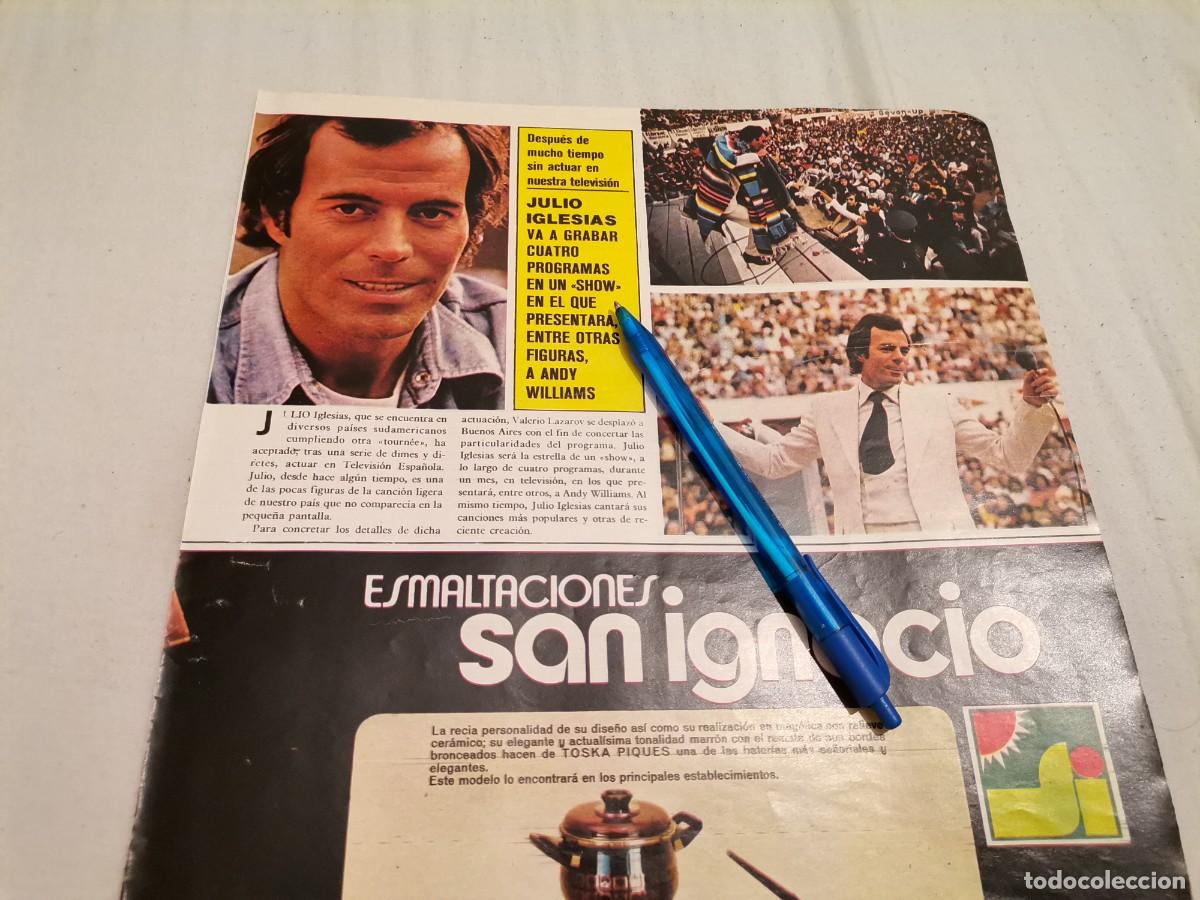 Coleccionismo de Revistas y Peri&oacute;dicos: JULIO IGLESIAS RECORTE REVISTA 1975