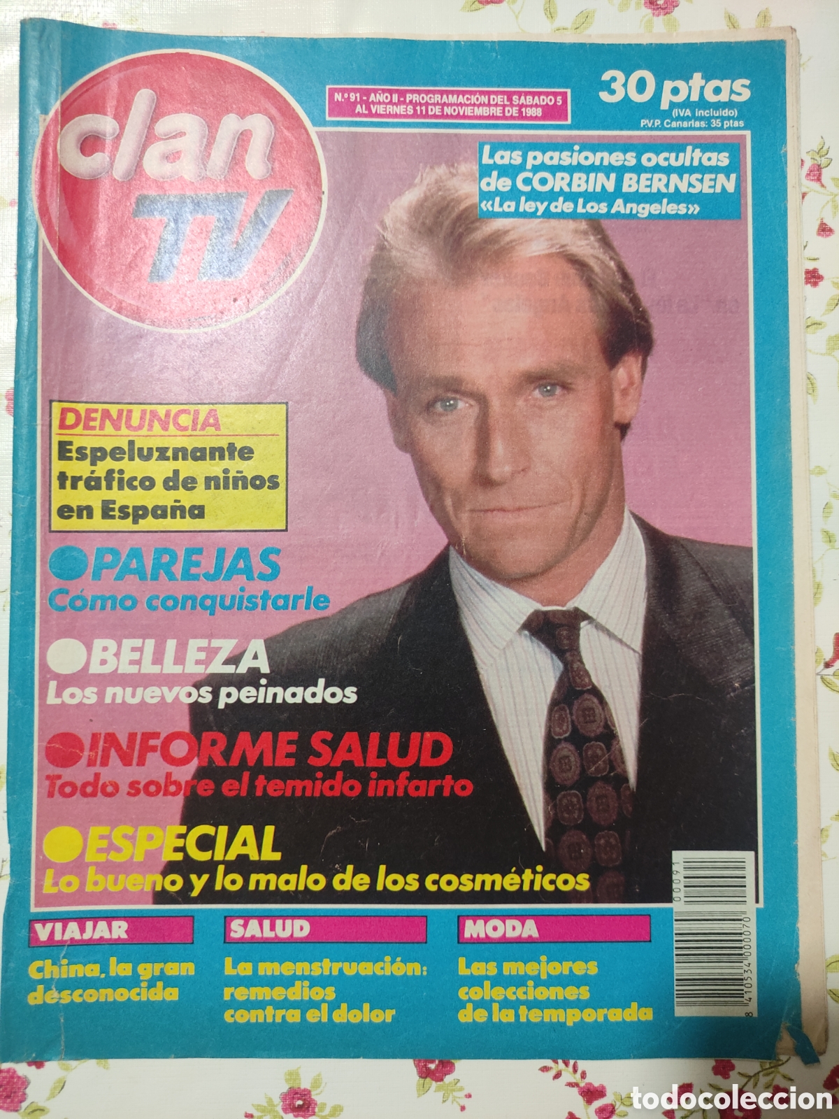 Coleccionismo de Revistas y Peri&oacute;dicos: Clantv revista Corbin Bernsen Sara Montiel