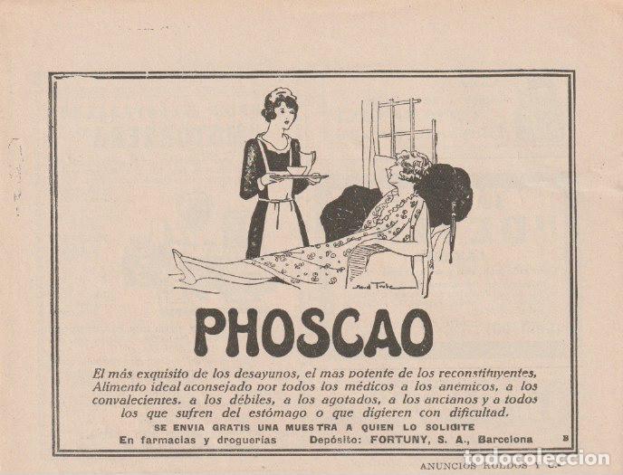 Collezionismo di Riviste e Giornali: Publicidad alimento PHOSCAO - 1928
