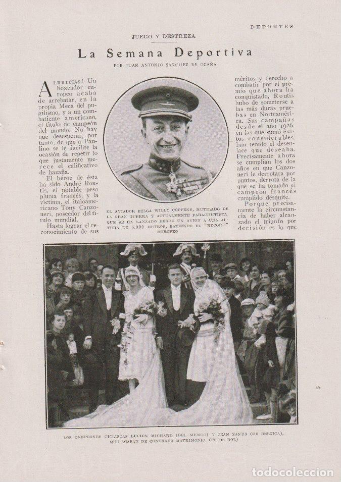 Collezionismo di Riviste e Giornali: * DEPORTES * F&uacute;tbol: Racing, Club Deportivo Nacional, Athletic, Uni&oacute;n, Real Zaragoza, Jans...- 1928