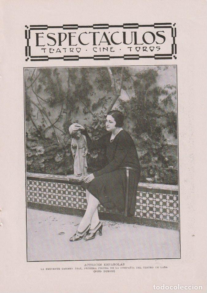 Collezionismo di Riviste e Giornali: * TEATRO * Carmen D&iacute;az; estrenos: Los que no perdonan de Eusebio de Gorbea&hellip; 1928