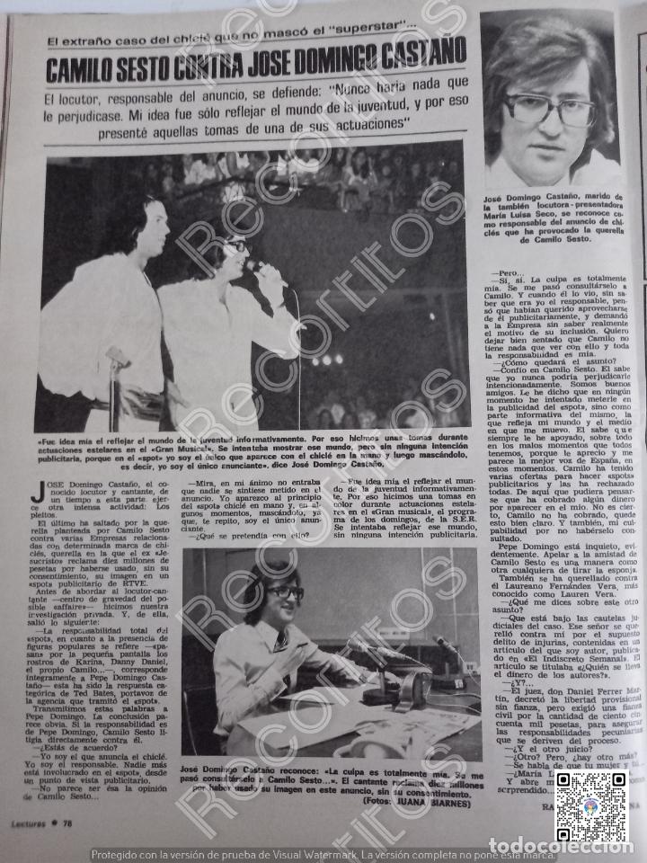 Coleccionismo de Revistas y Peri&oacute;dicos: CAMILO SESTO PEPE DOMINGO CASTA&Ntilde;O