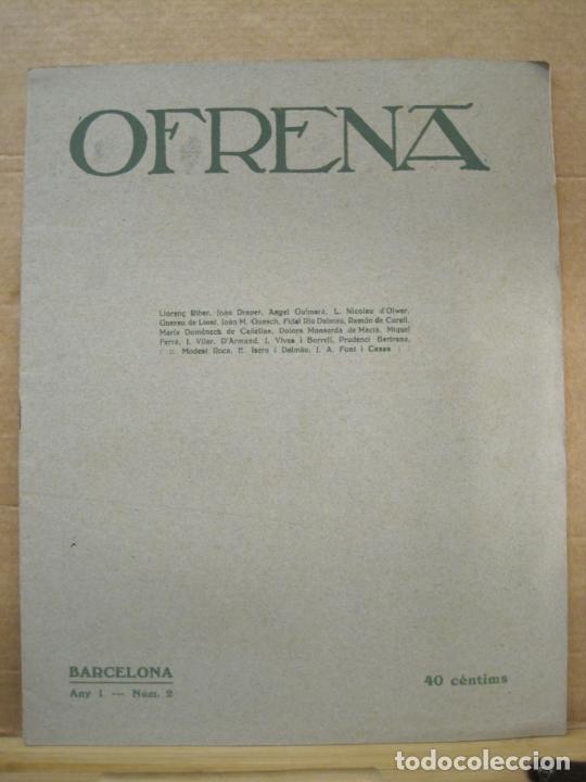 Coleccionismo de Revistas y Peri&oacute;dicos: OFRENA-NUMERO 2-DESEMBRE 1916-REVISTA CATALANA-VER FOTOS-(V-23.819-2)