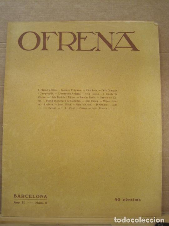Collection Magazines and Newspapers: OFRENA-NUMERO 4-MAR&Ccedil; 1917-REVISTA CATALANA-VER FOTOS-(V-23.819-3)