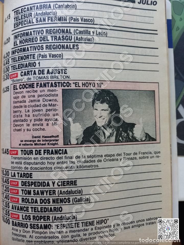 Coleccionismo de Revistas y Peri&oacute;dicos: RECORTE DAVID HASSELHOFF KIRT EL COCHE FANTASTICO