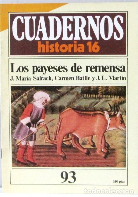 Coleccionismo de Revistas y Peri&oacute;dicos: CUADERNO 16 - N&ordm; 93 -LOS PAYESES DE REMENSA - REVISTA