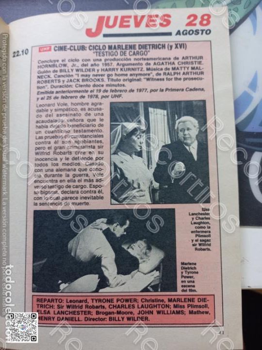 Coleccionismo de Revistas y Peri&oacute;dicos: MARLENE DIETRICH