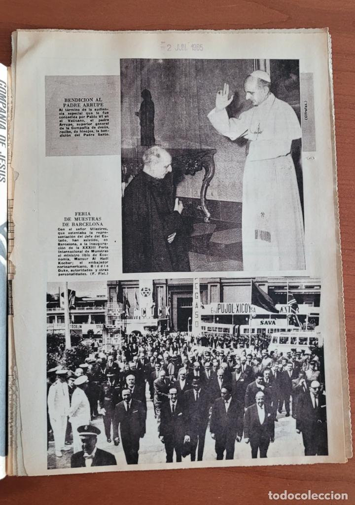 Coleccionismo de Revistas y Peri&oacute;dicos: Recortes ABC 2-7-65, 23-5-65 Padre Arrupe (Papa Negro)