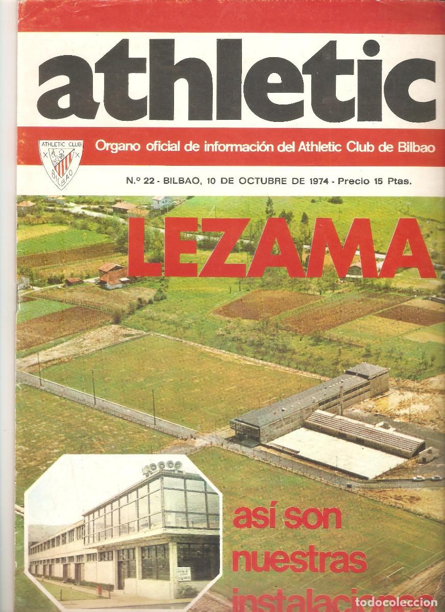 Coleccionismo de revistas y peri&oacute;dicos: ATHLETIC. ORGANO OFICIAL DE INFORMACION. A&Ntilde;O 1974 NUMERO 22 CON POSTER IRIONDO