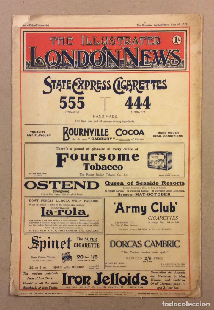 Sammeln von Zeitschriften und Zeitungen: THE ILLUSTRATED LONDON NEWS (10 JUNE 1922).