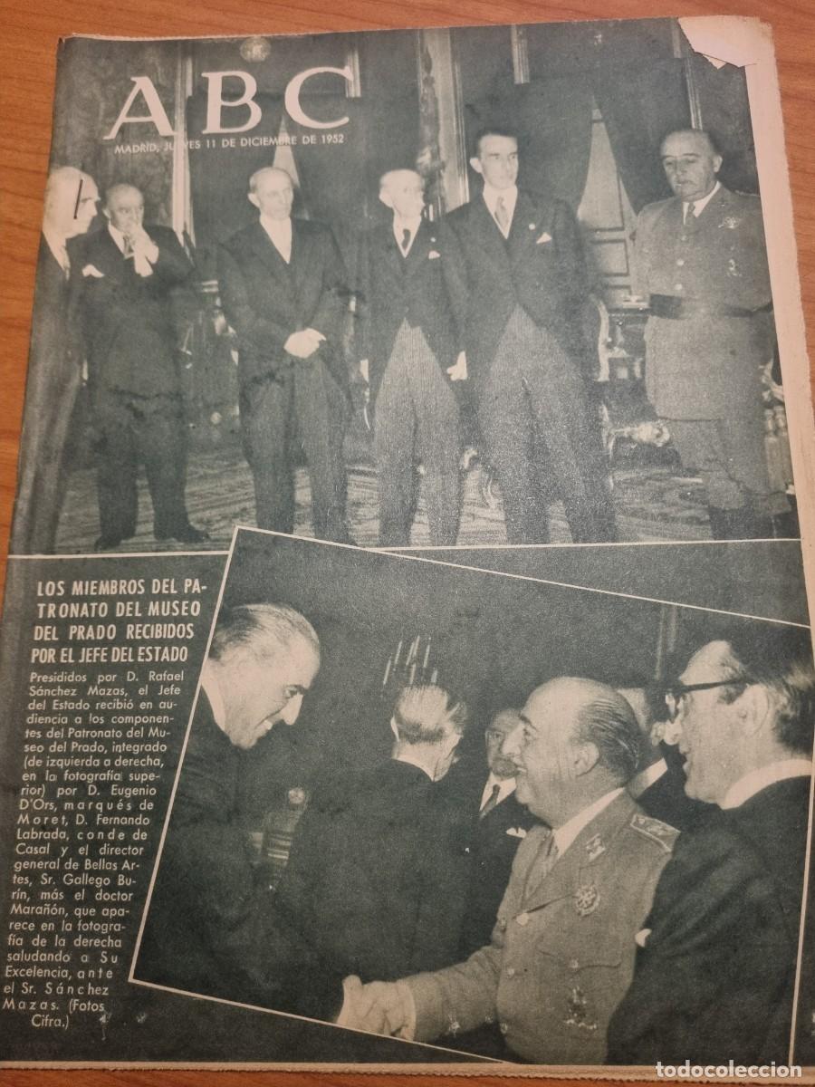 Coleccionismo de Revistas y Peri&oacute;dicos: ABC. MADRID, 11 DICIEMBRE 1952. N&deg; 14593. LOS MIEMBROS DEL PATRONATO DEL MUSEO DEL PRADO. LEER.