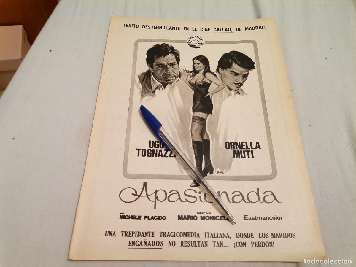 Collection Magazines and Newspapers: CINE APASIONADA ORNELLA MUTI, UGO TOGNAZZI RECORTE REVISTA 1975