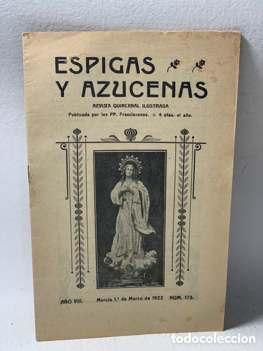 Coleccionismo de revistas y peri&oacute;dicos: ESPIGAS Y AZUCENAS &middot;&middot; REVISTA QUINCENAL ILUSTRADA N&ordm; 173&middot;&middot; A&Ntilde;O MARZO 1922