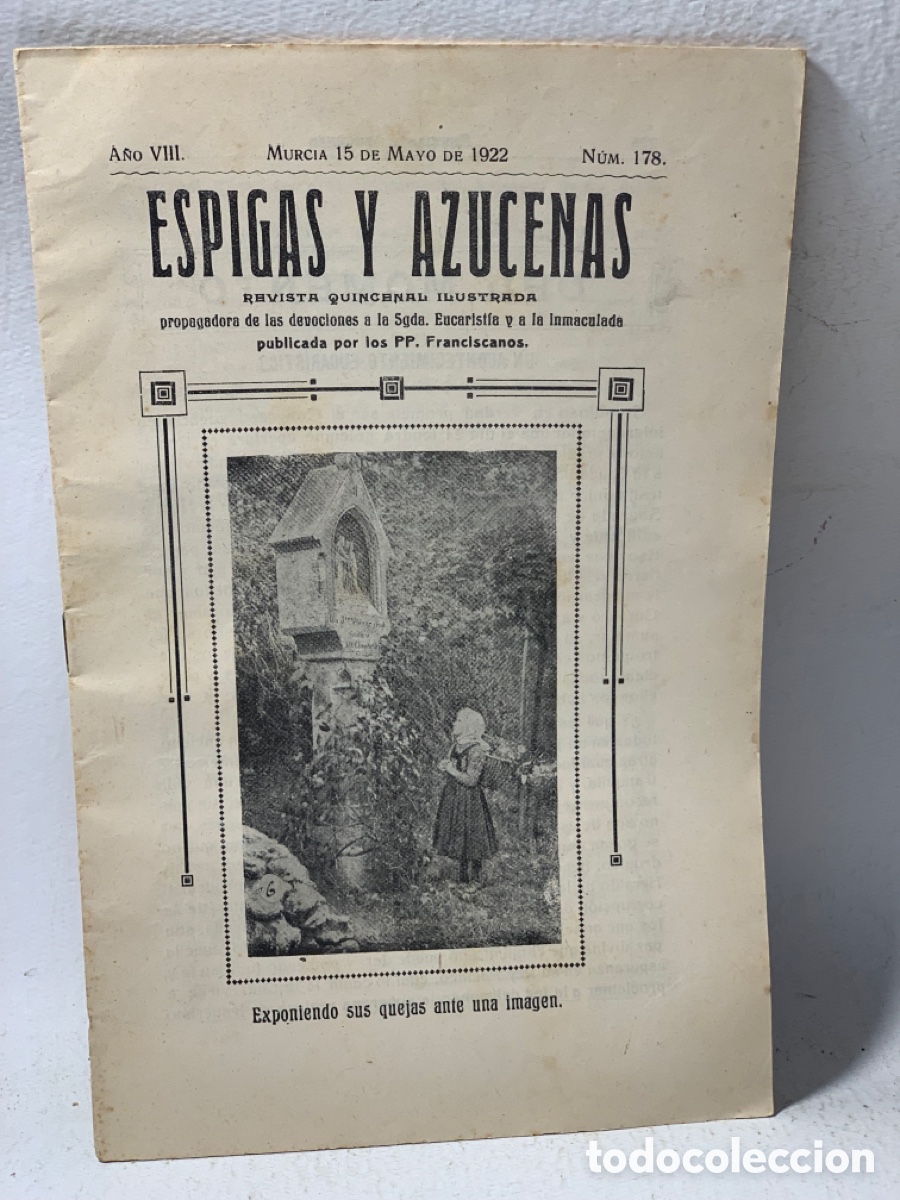 Coleccionismo de revistas y peri&oacute;dicos: ESPIGAS Y AZUCENAS &middot;&middot; REVISTA QUINCENAL ILUSTRADA N&ordm; 178 &middot;&middot; ENERO DE 1922
