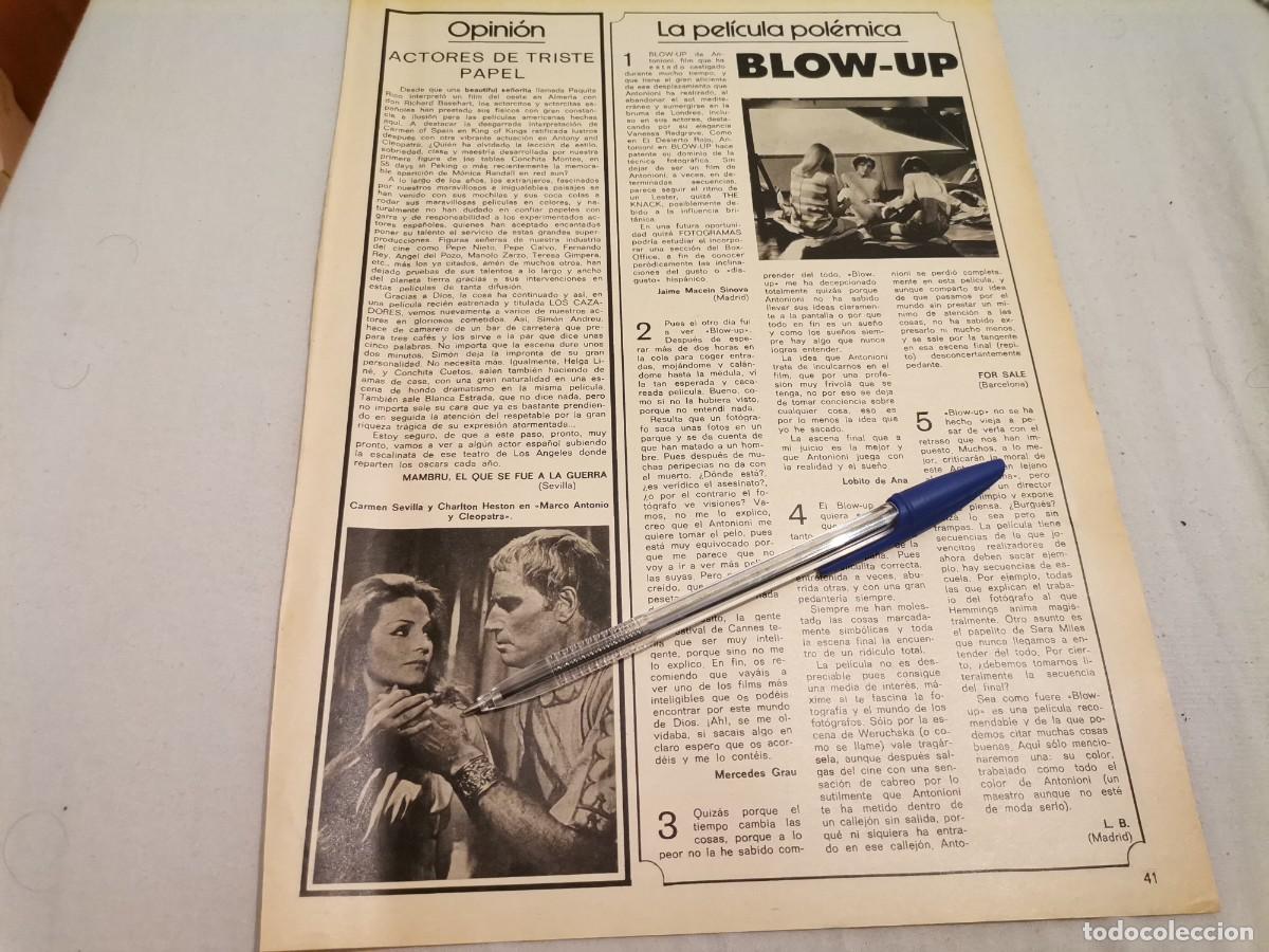 Coleccionismo de Revistas y Peri&oacute;dicos: CARMEN SEVILLA Y CHARLTON HESTON REVERSO VIRGINIA BRUCE RECORTE REVISTA 1975