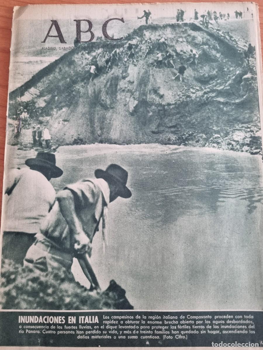 Coleccionismo de Revistas y Peri&oacute;dicos: ABC. MADRID, 29 NOVIEMBRE 1952 N&deg; 14583. INUNDACIONES EN ITALIA. LEER.