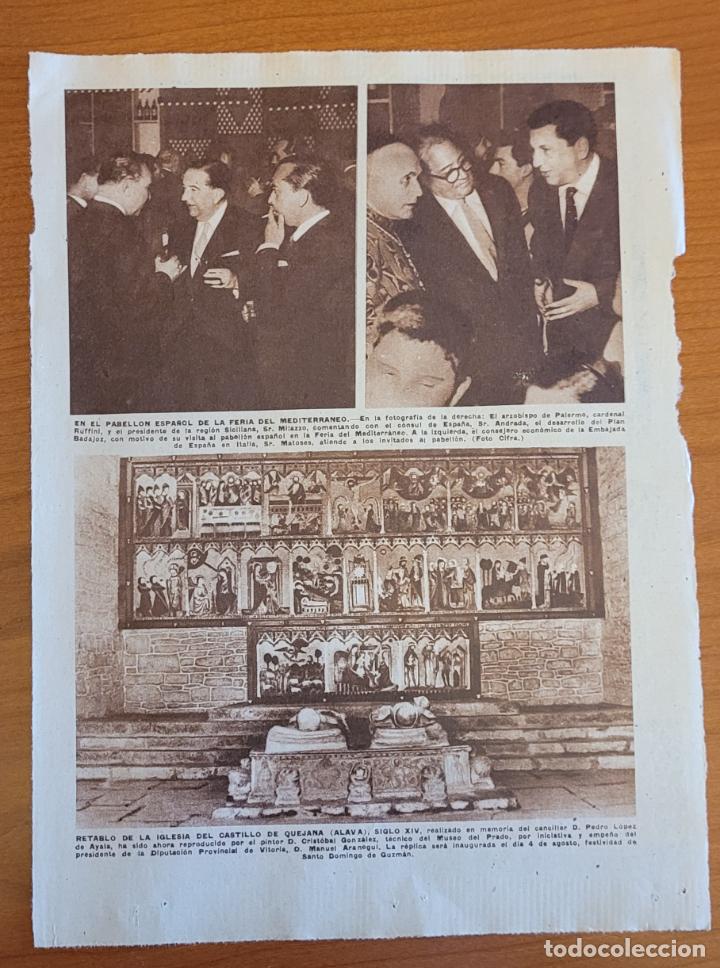 Coleccionismo de Revistas y Peri&oacute;dicos: Recortes ABC Retablo de la iglesia del castillo de Quejana (&Aacute;lava) (R&eacute;plica)