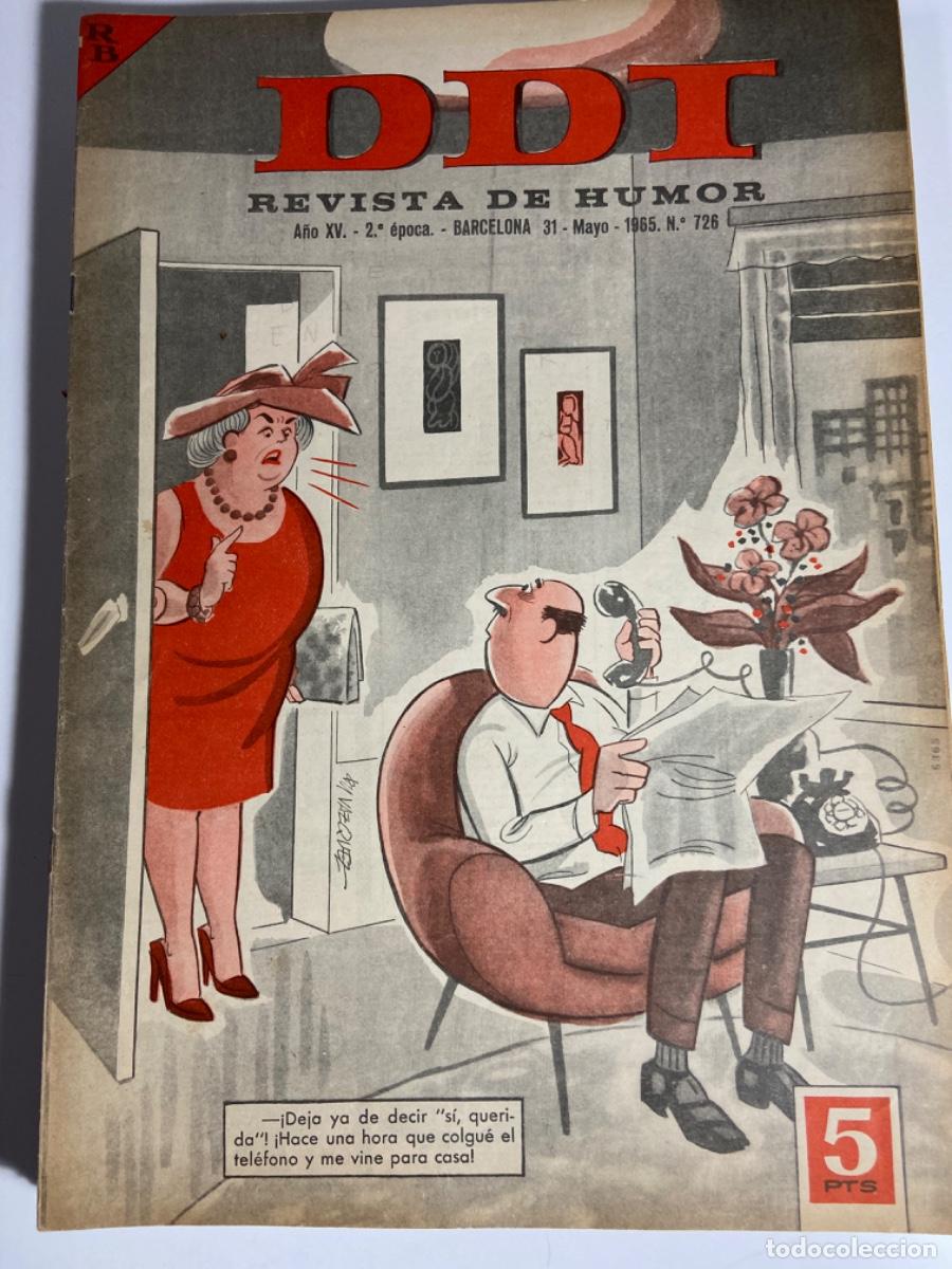 Coleccionismo de Revistas y Peri&oacute;dicos: 117-Revista DDT mayo 1.965. n&ordm; 726. Portada V&aacute;zquez Contraportada Cola - Cao