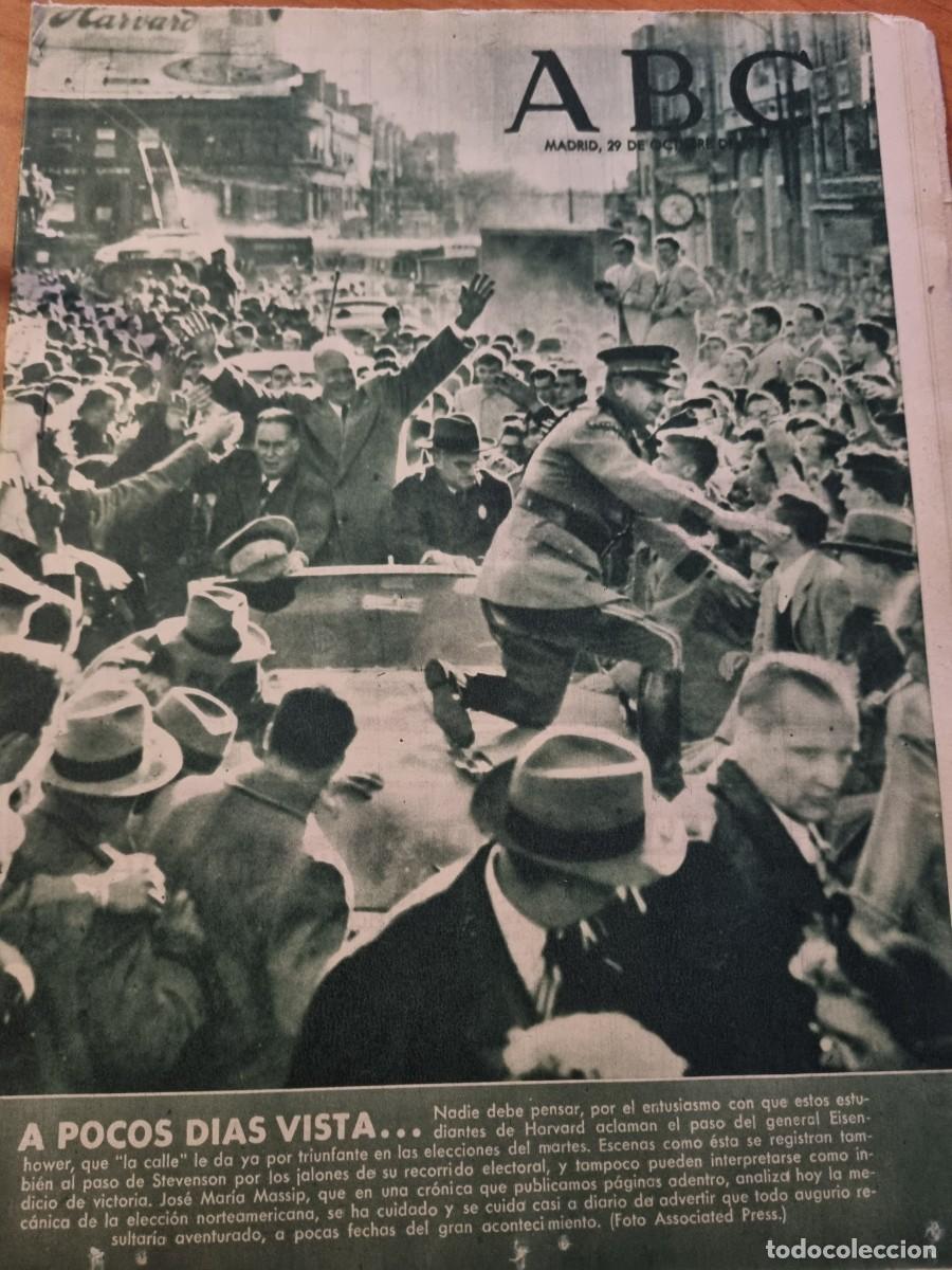 Coleccionismo de Revistas y Peri&oacute;dicos: ABC. MADRID, 29 OCTUBRE 1952. N&deg; 14556. A POCOS DIAS VISTA DE LAS ELECCIONES. LEER.