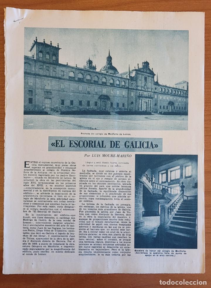 Coleccionismo de Revistas y Peri&oacute;dicos: Recortes ABC Colegio de Monforte de Lemos. El Escorial de Galicia