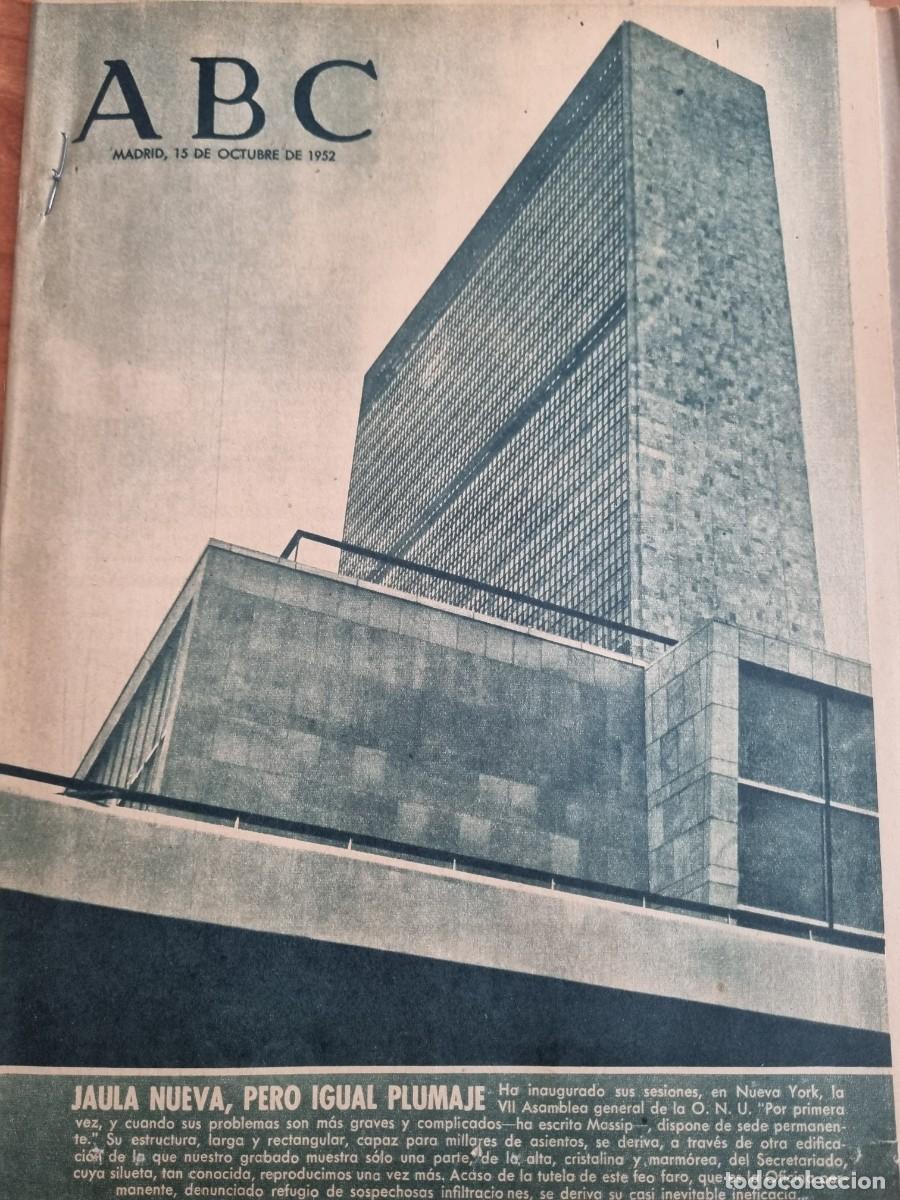 Coleccionismo de revistas y peri&oacute;dicos: ABC. MADRID, 15 OCTUBRE 1952. N&deg; 14544. JAULA NUEVA PERO IGUAL PLUMAJE. LEER.