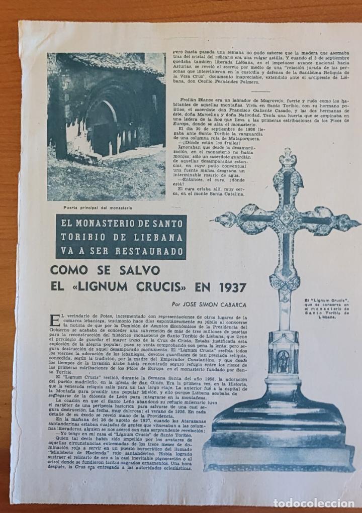 Coleccionismo de Revistas y Peri&oacute;dicos: Recortes ABC Monasterio Santo Domingo de Li&eacute;bana va a ser restaurado.
