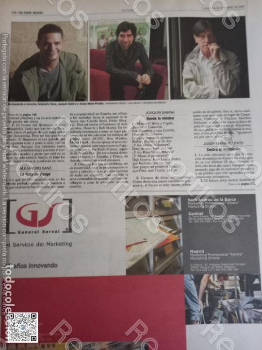 Coleccionismo de Revistas y Peri&oacute;dicos: joaquin sabina alejandro sanz