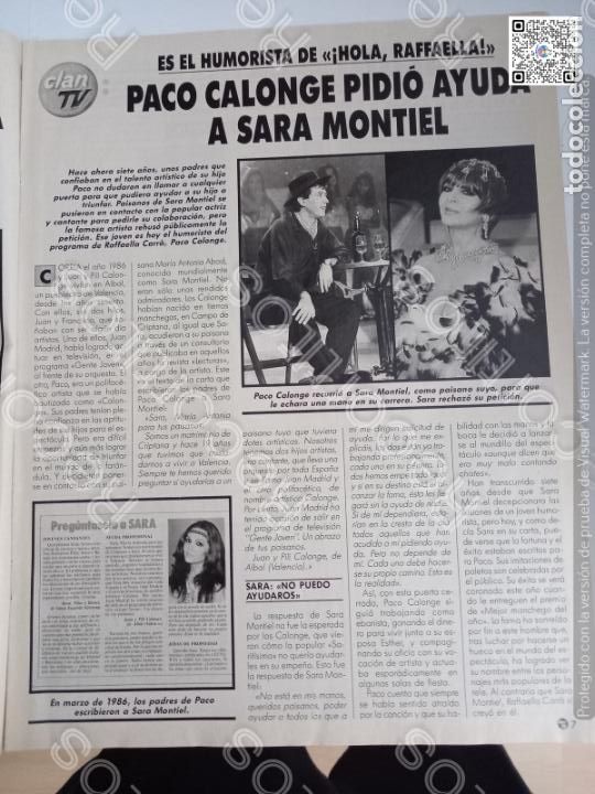 Coleccionismo de revistas y peri&oacute;dicos: sara montiel paco calonge