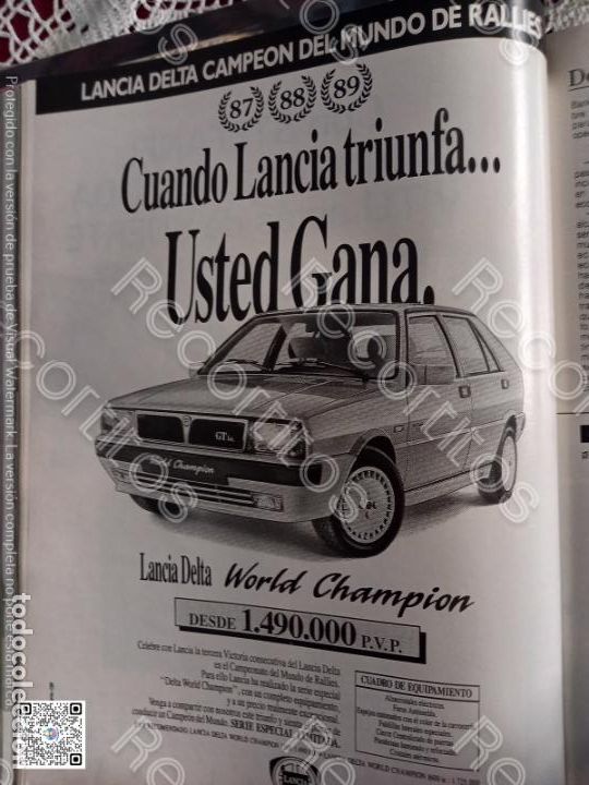 Coleccionismo de Revistas y Peri&oacute;dicos: anuncio publicidad lancia delta