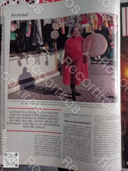 Coleccionismo de Revistas y Peri&oacute;dicos: lina morgan en la plaza mayor navidad en madrid