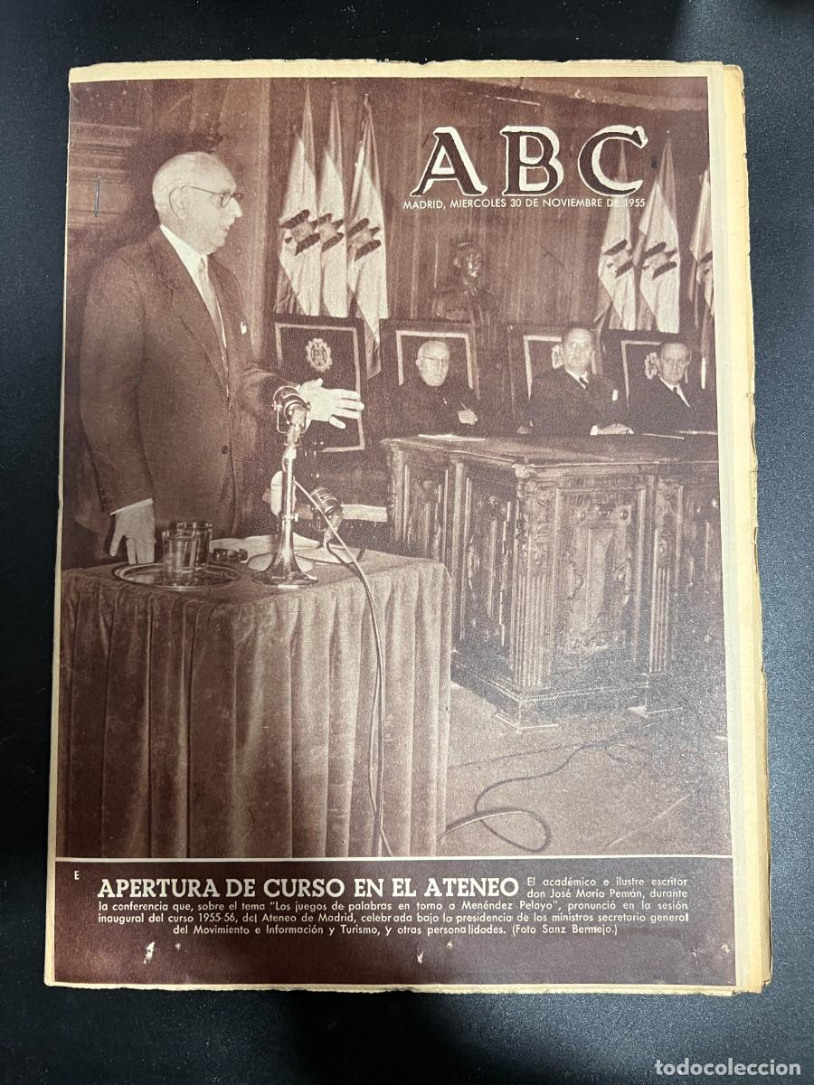 Coleccionismo de Revistas y Peri&oacute;dicos: ABC. NOVIEMBRE 1955. N&ordm; 15516. APERTURA DE CURSO EN EL ATENEO. LEER