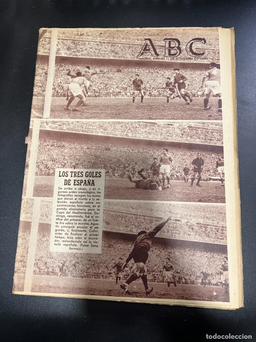 Coleccionismo de Revistas y Peri&oacute;dicos: ABC. NOVIEMBRE 1955. N&ordm; 15500. LOS TRES GOLES DE ESPA&Ntilde;A CONTRA LOS FRANCESES. LEER