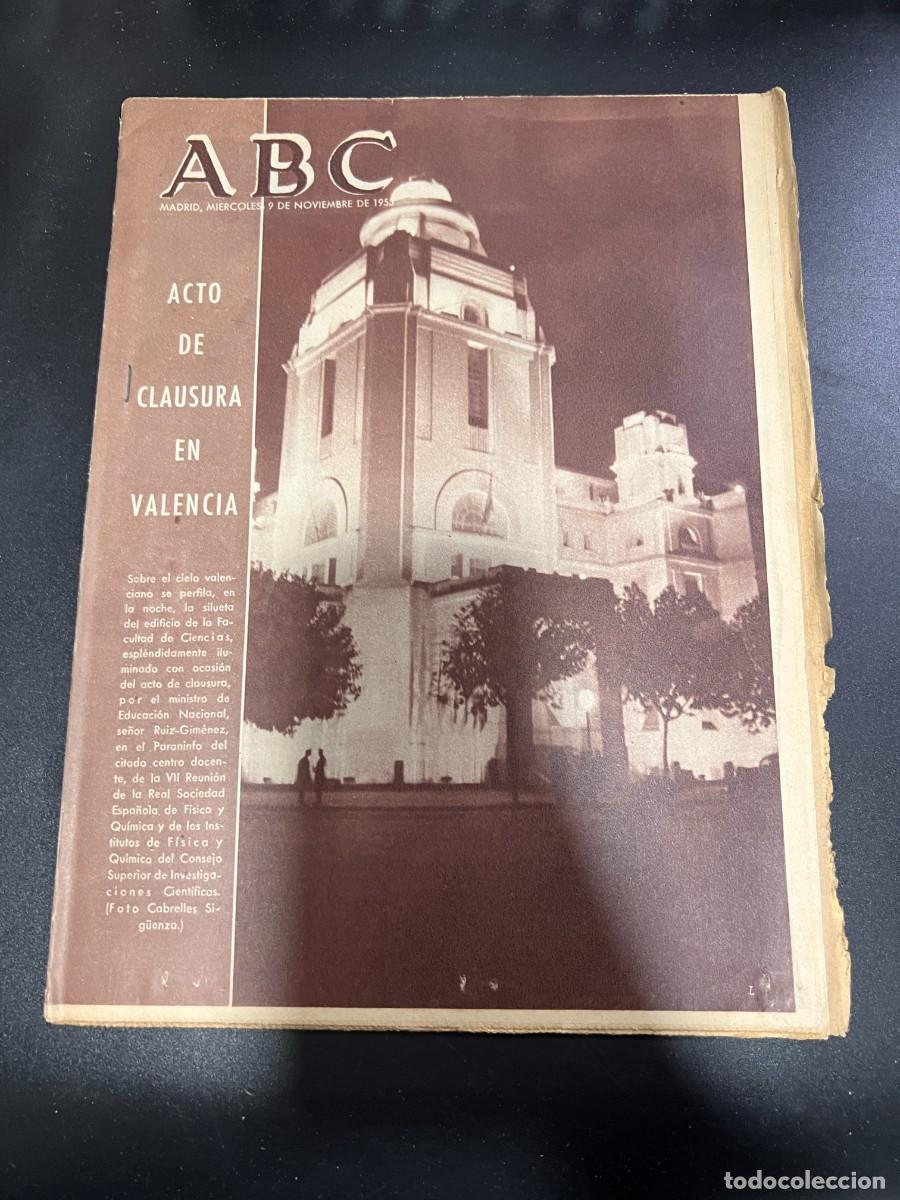 Coleccionismo de Revistas y Peri&oacute;dicos: ABC. NOVIEMBRE 1955. N&ordm; 15498. PACTO DE CLAUSURA EN VALENCIA. LEER