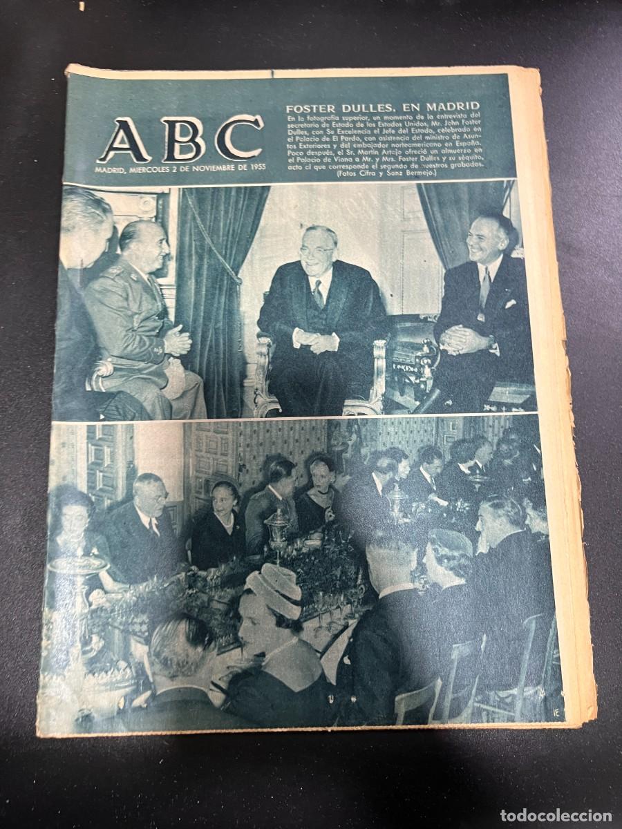 Coleccionismo de Revistas y Peri&oacute;dicos: ABC. NOVIEMBRE 1955. N&ordm; 15492. FOSTER DULLES, EN MADRID. LEER