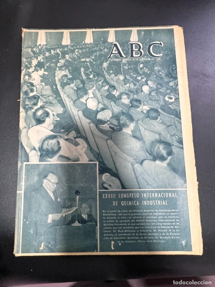 Coleccionismo de Revistas y Peri&oacute;dicos: ABC. OCTUBRE 1955. N&ordm; 15485. XXVIII CONGRESO INTERNACIONAL DE QUIMICA INDUSTRIAL. LEER